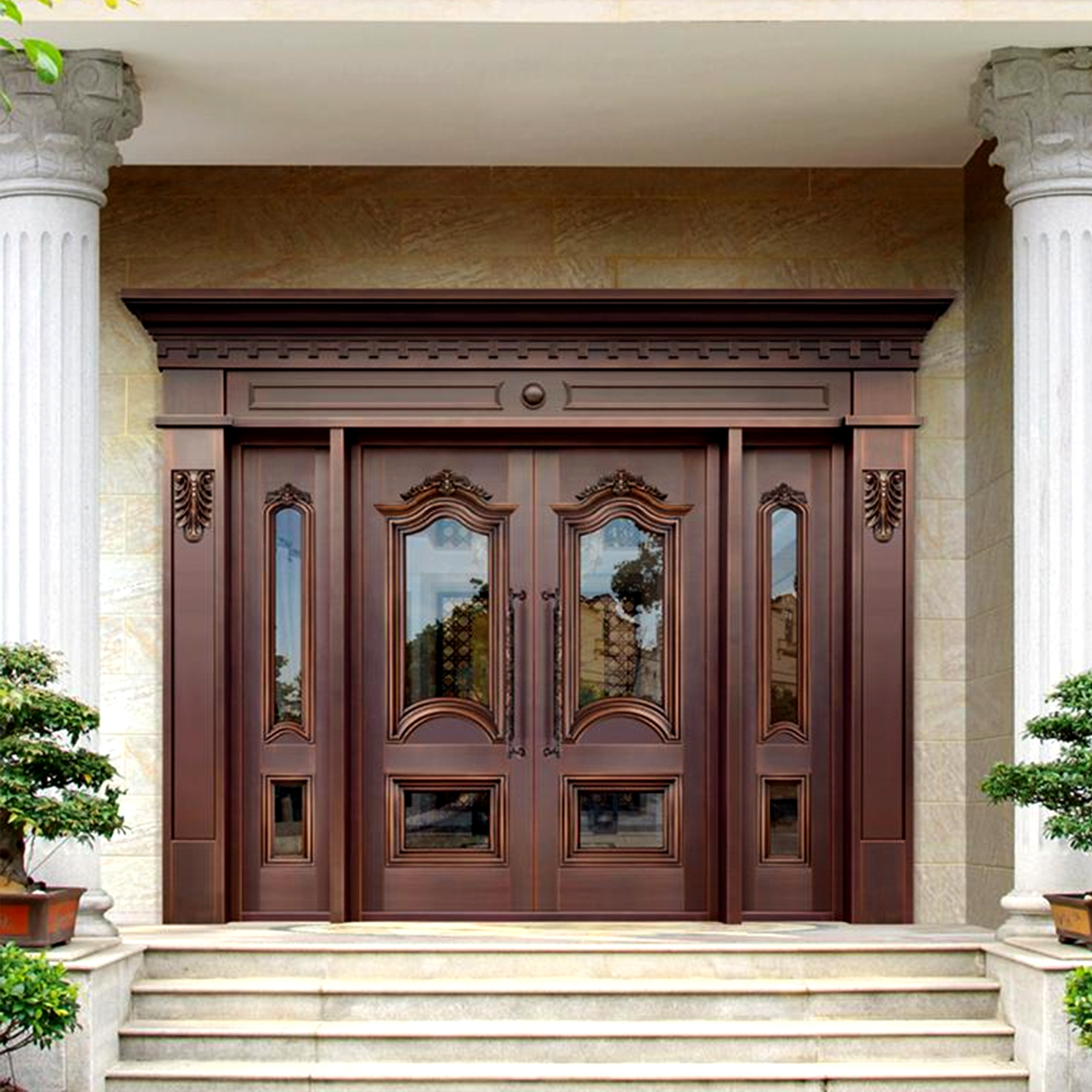 Copper Doors Door 03 — Made-to-order villa entrance door