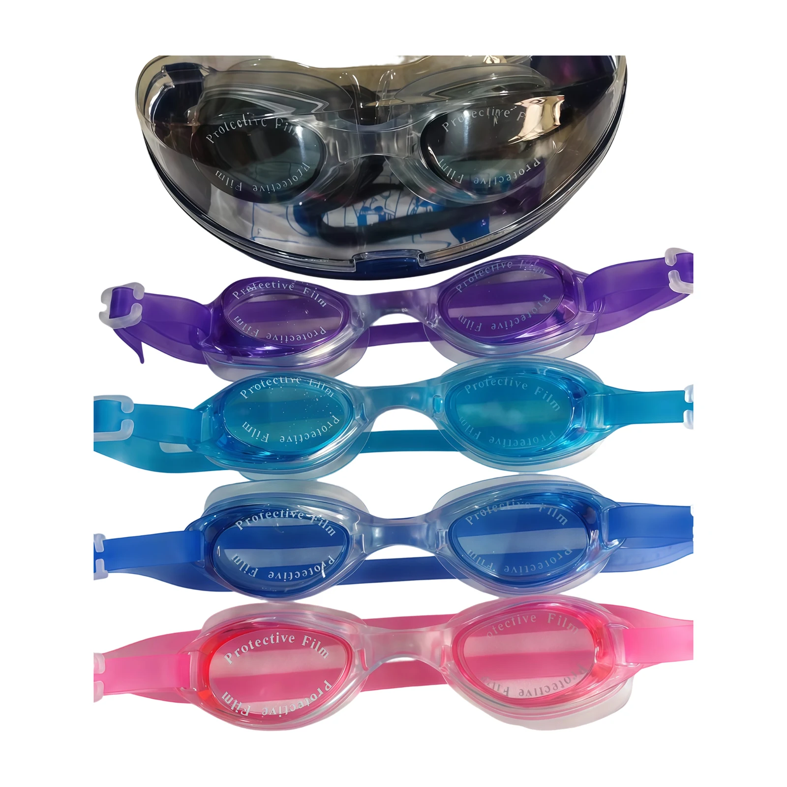 Complete view of swim goggles model k8-1600