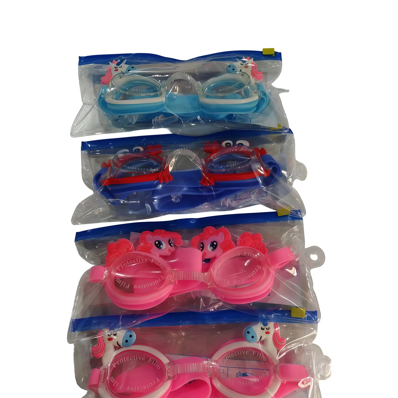 Complete view of swim goggles model pvc4700