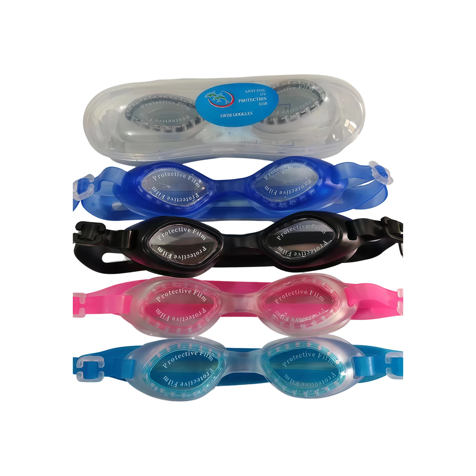 Complete view of swim goggles model 3110T
