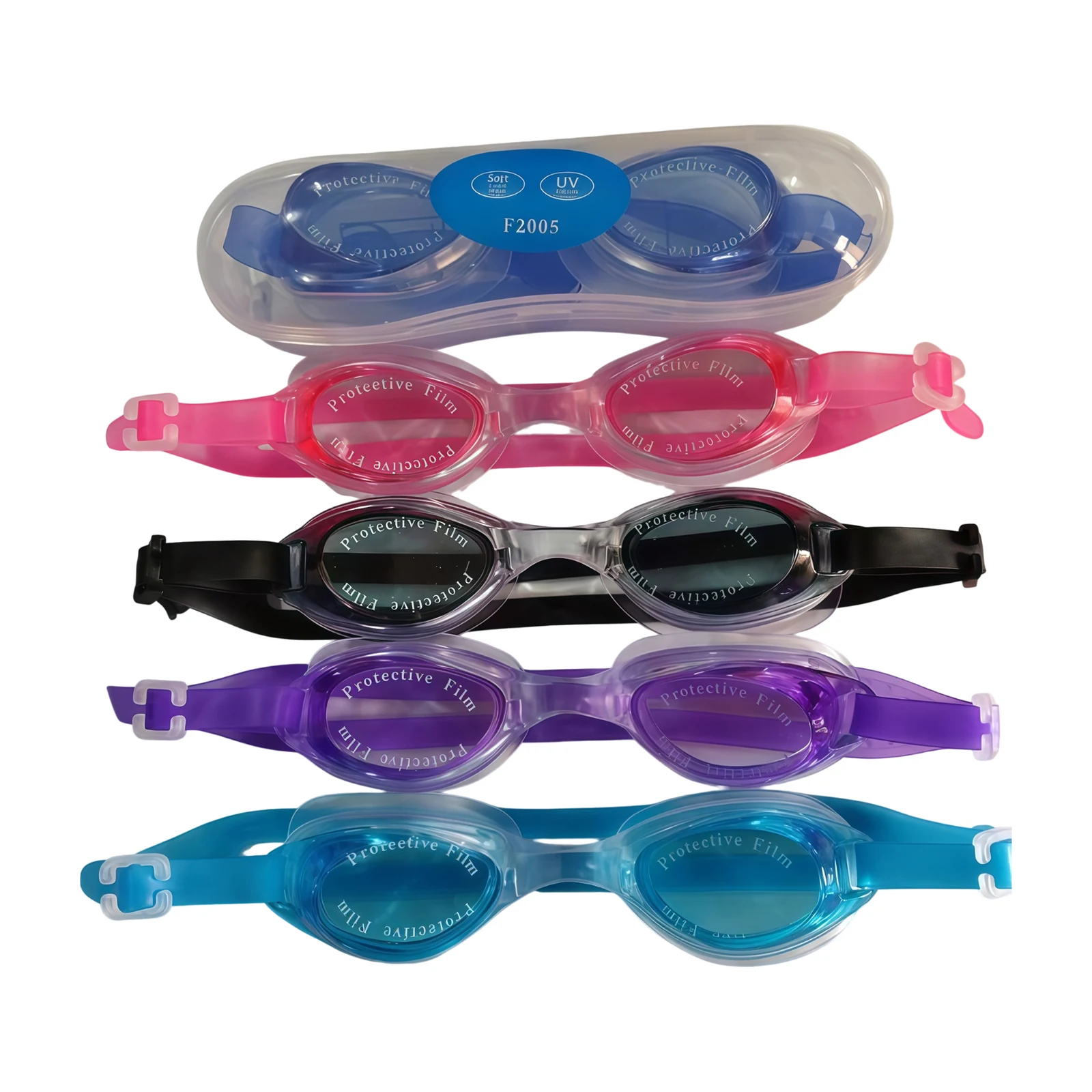 Complete view of swim goggles model 2005