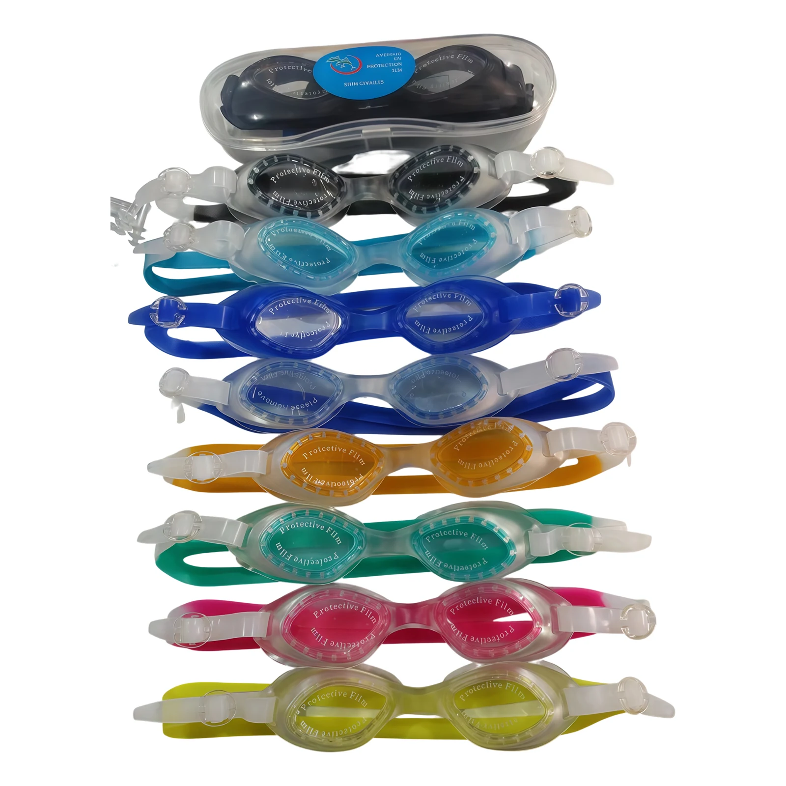 Complete view of swim goggles model 3110