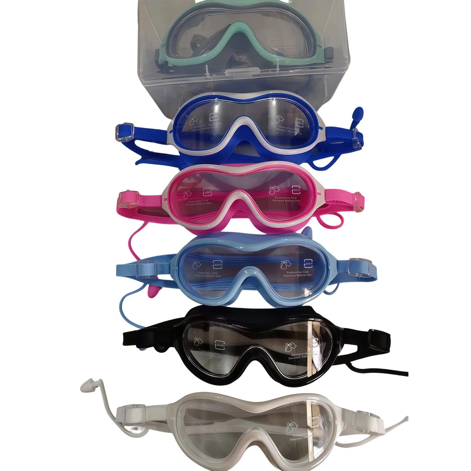 Complete view of swim goggles model 9800