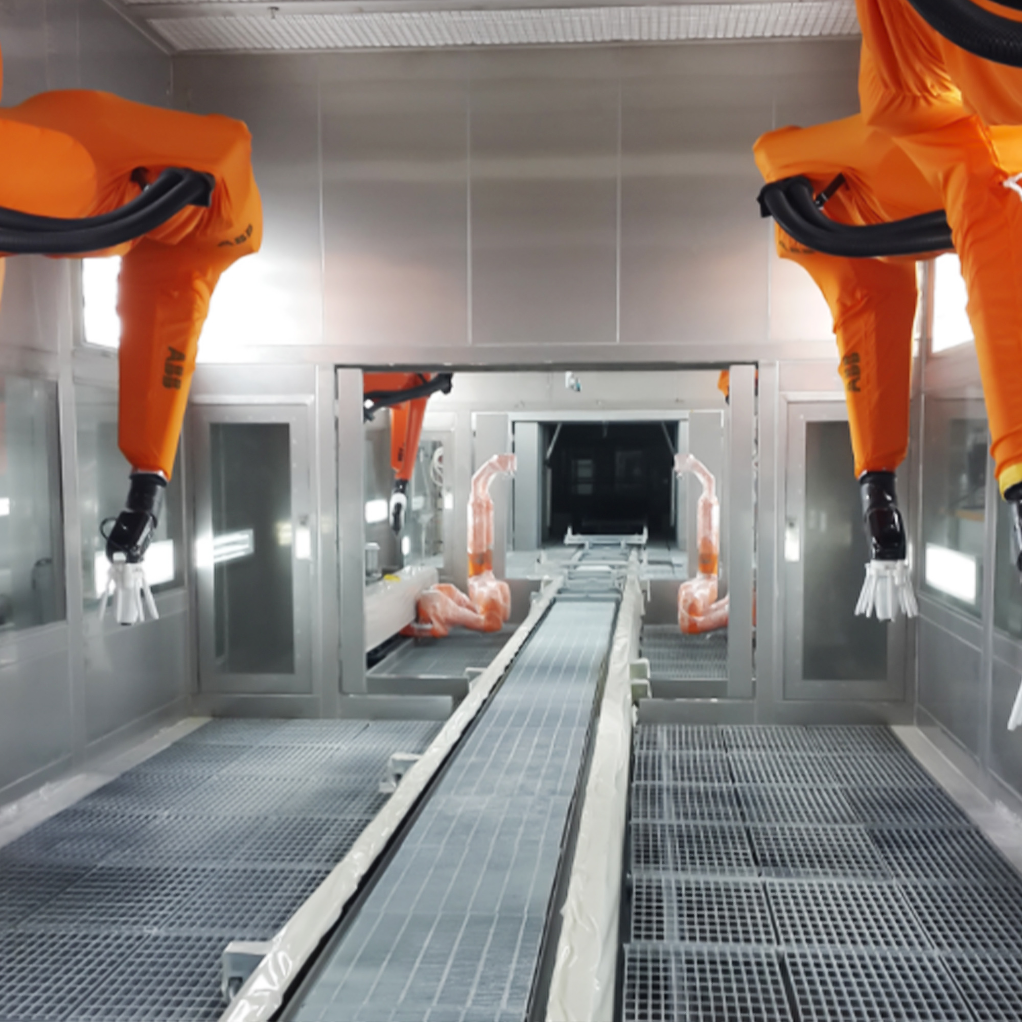 Robotic Electrostatic Spray Booth by OMJX