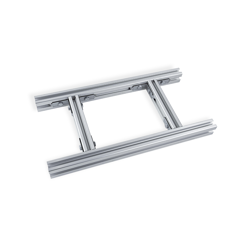 Aluminum cable ladder with open system for cable management