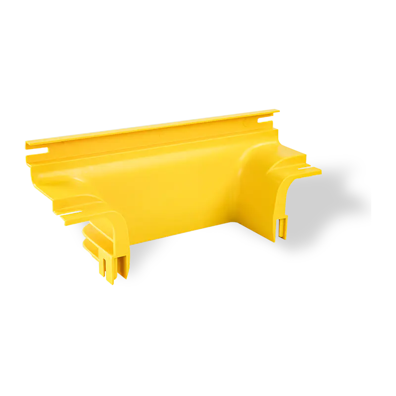 Fiber cable tray horizontal tee with build-in connecter