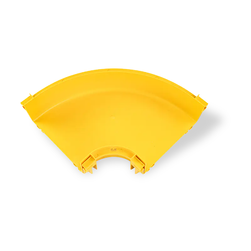Fiber cable tray horizontal bend with connecter
