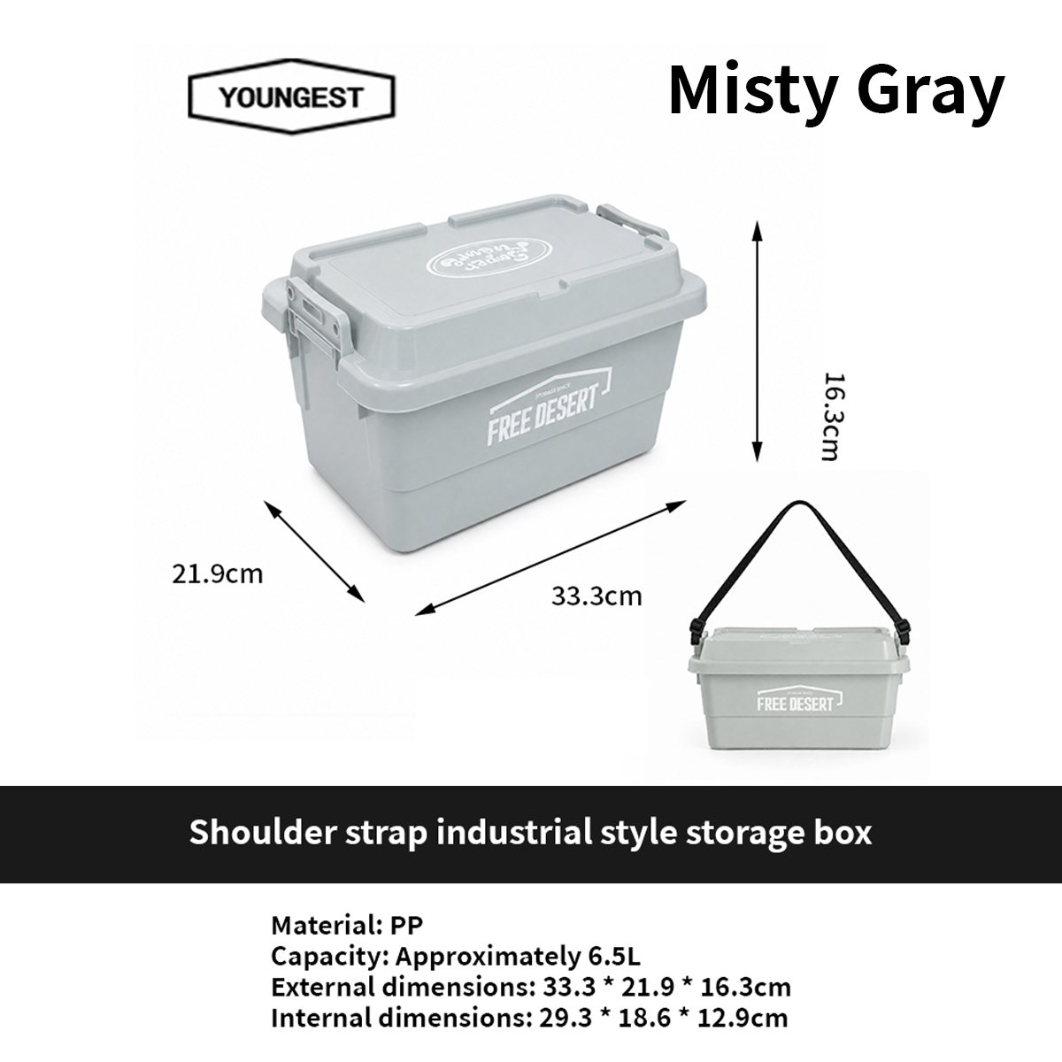Shoulder-Strap Industrial Storage Box, view 20