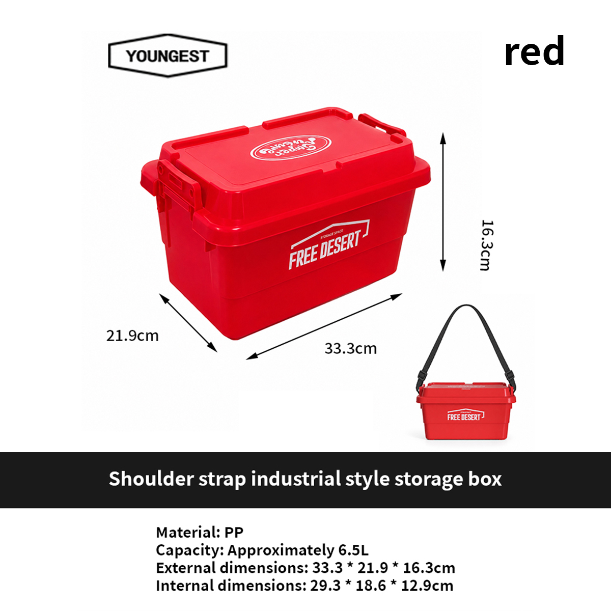 Shoulder-Strap Industrial Storage Box, view 13