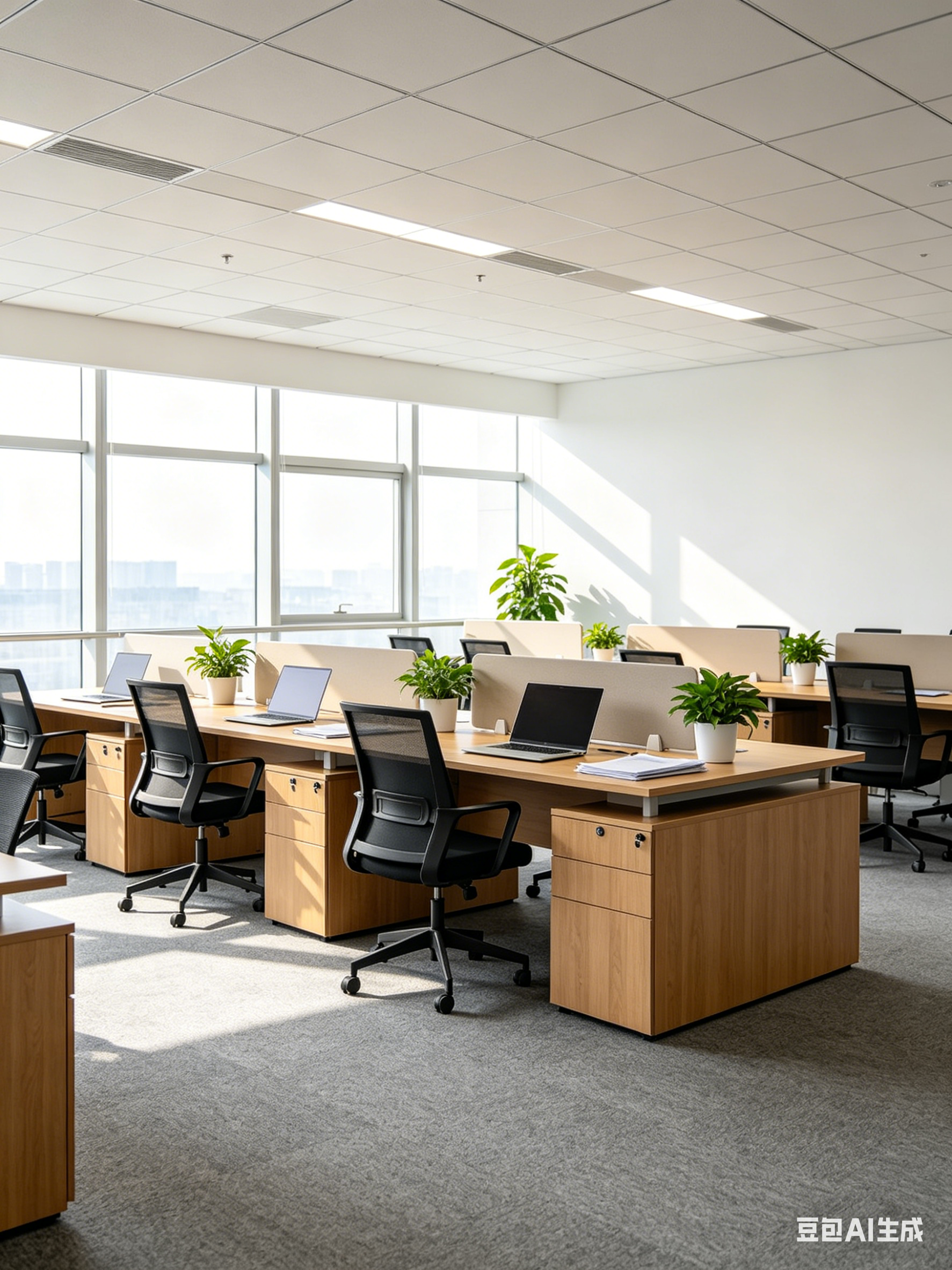Company office workspace