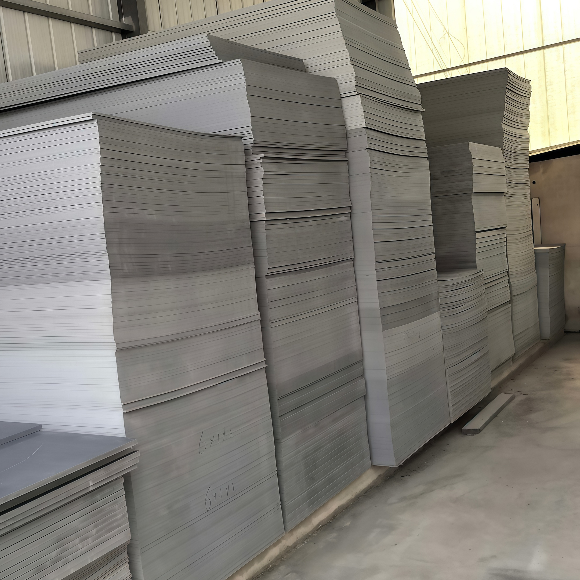 Finished rigid PVC sheet