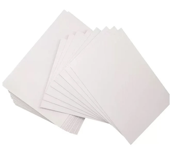 Garment Backing Board/Double Sided White Cardboard — 24cm*30cm square corners 230 g