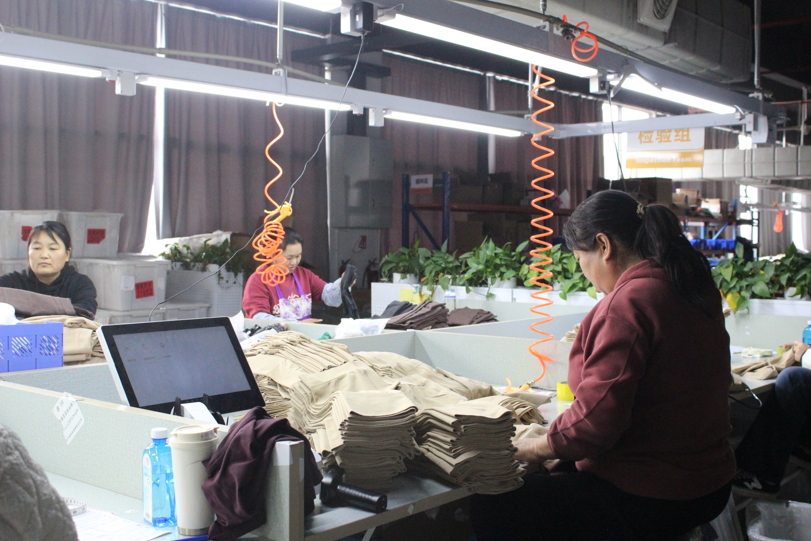 Garment inspection at Jenny Knit