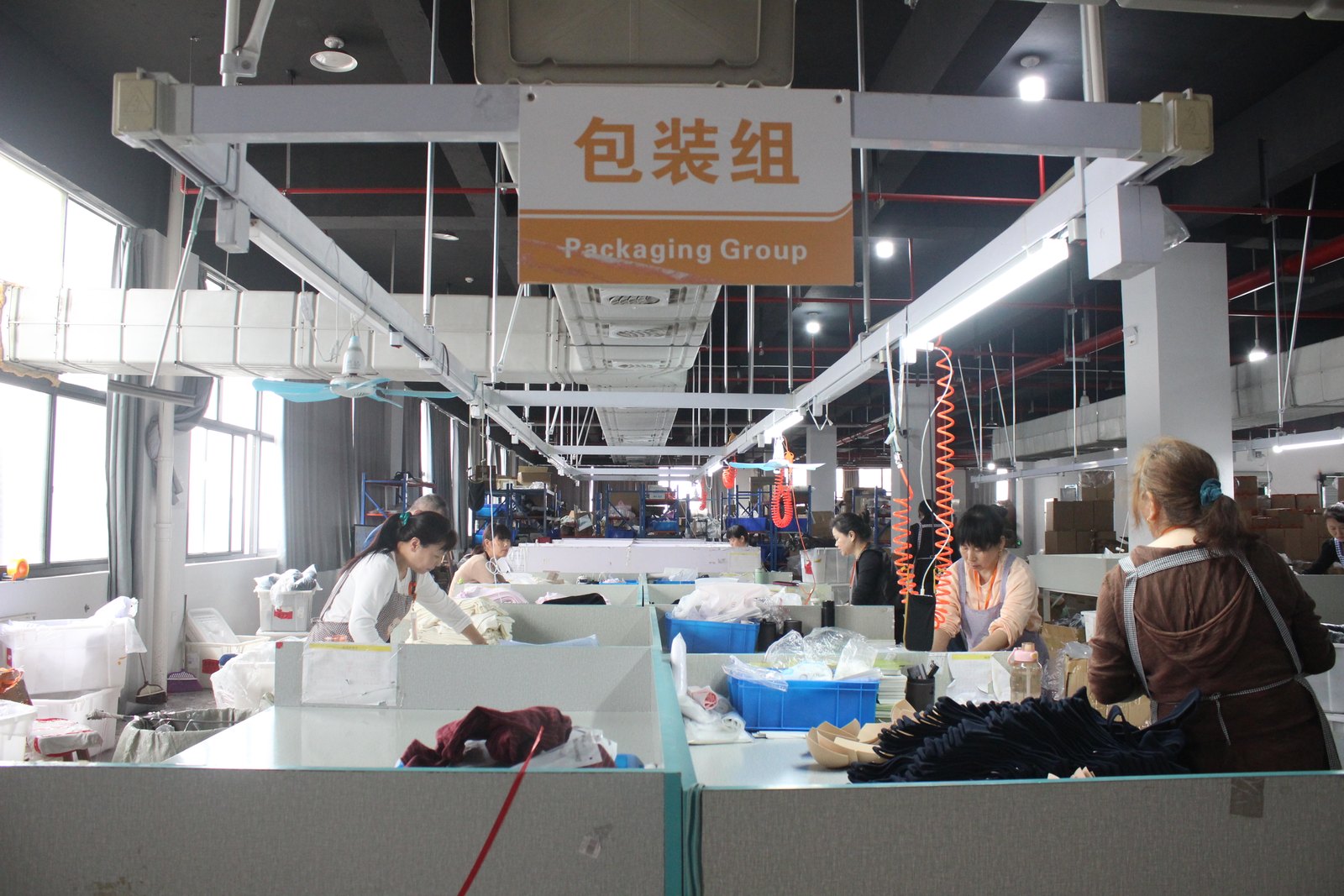 Jenny Knit packing workstations