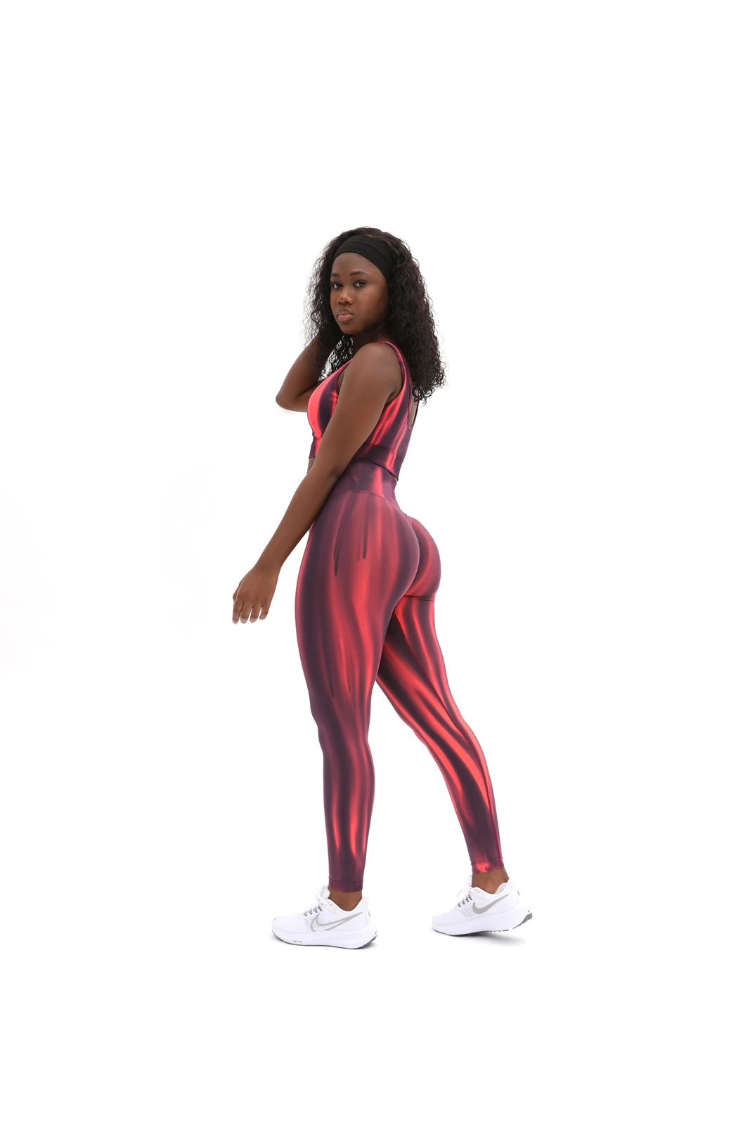 02L008 Flame-print leggings