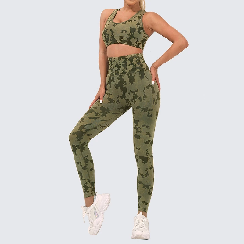 A23L119 Camouflage fitted leggings