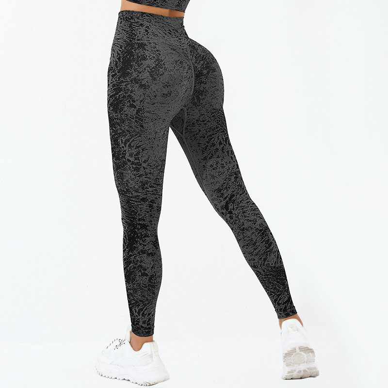 A23L234 Fine-pattern fitted leggings