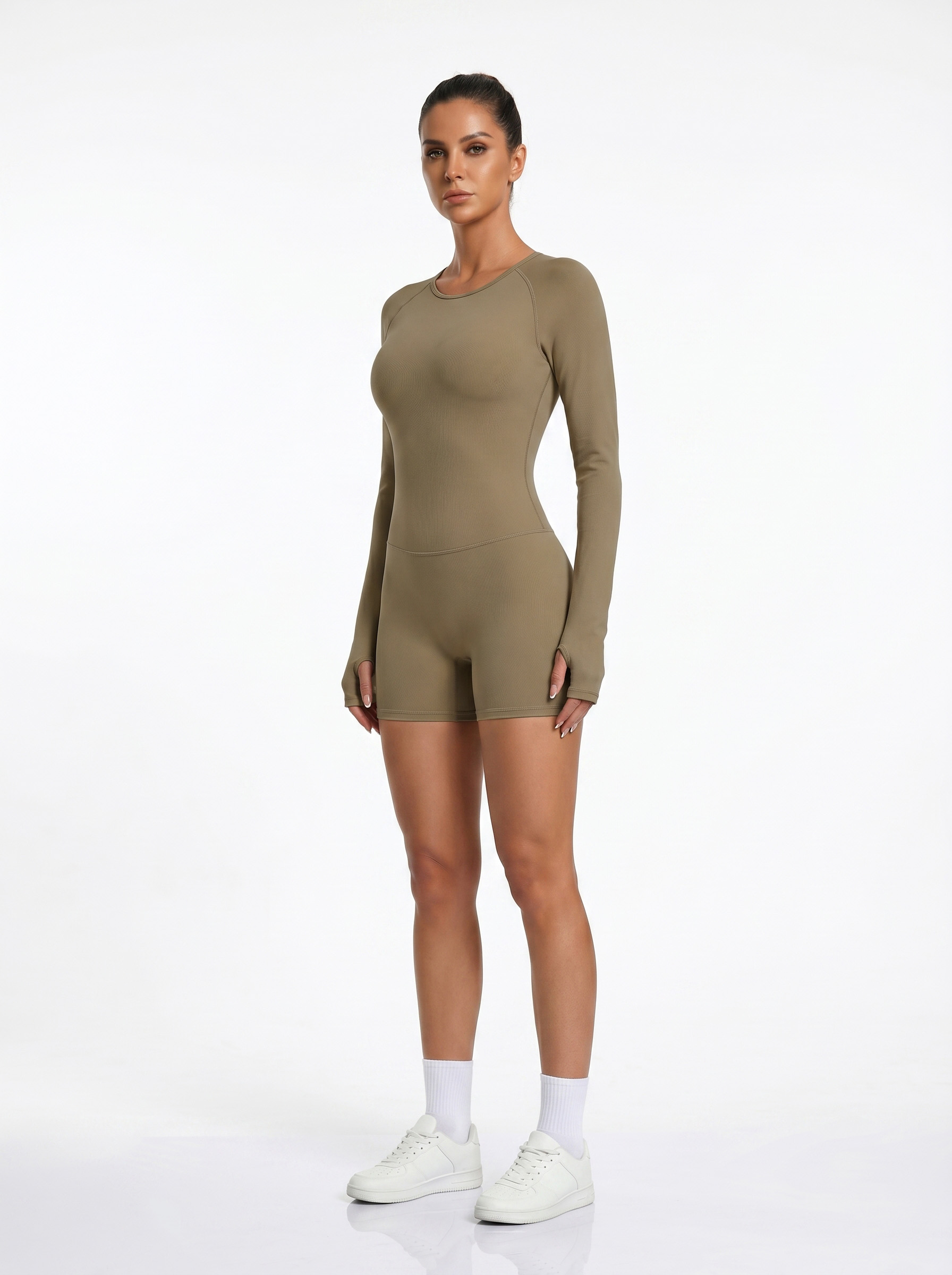 LT9901 Custom Open-Back Long-Sleeve Romper