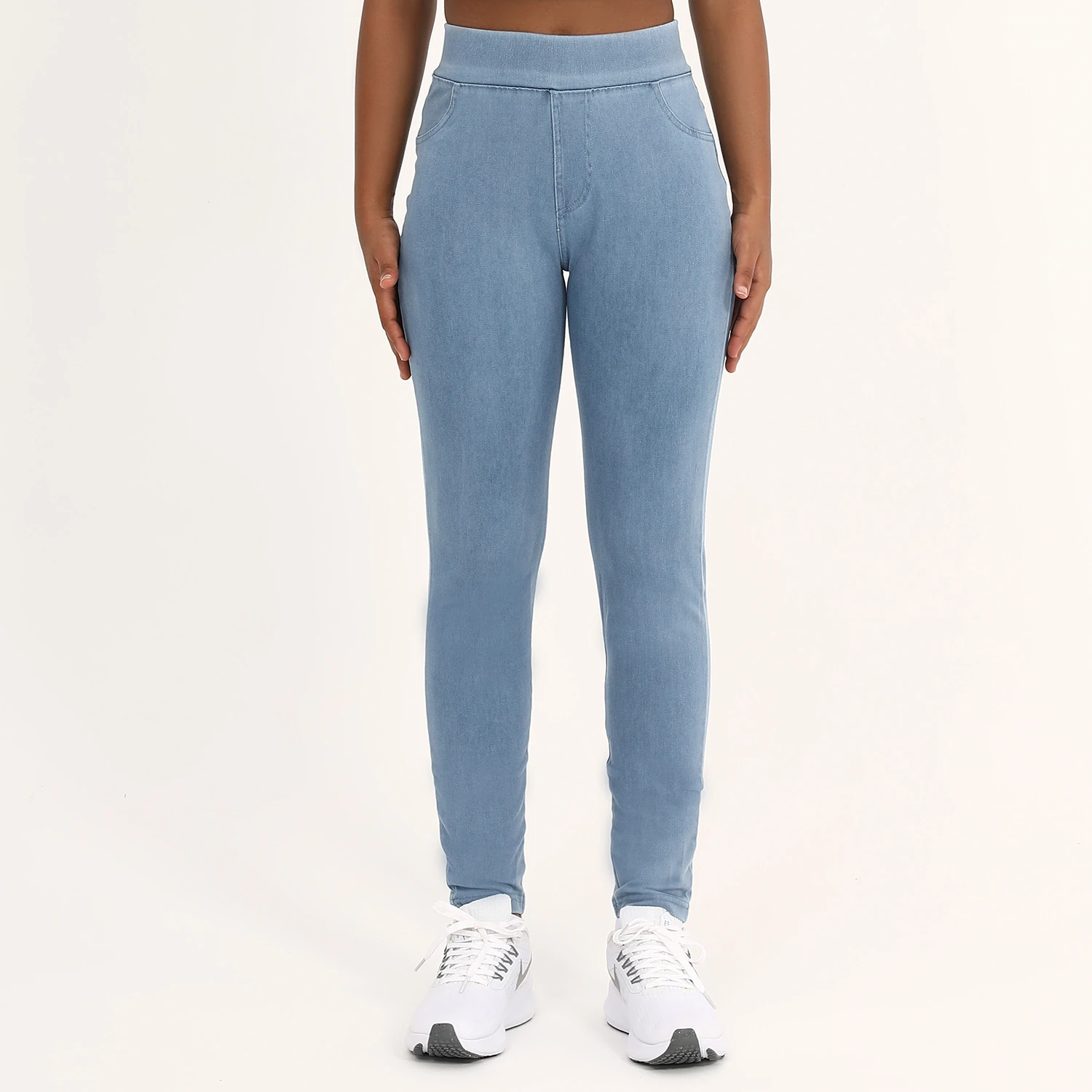 NZ7705 Denim-look full-length leggings