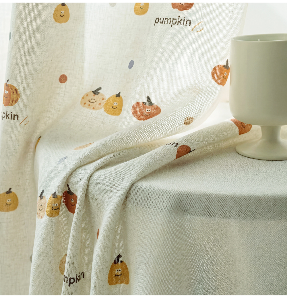Printed Linen & Rainbow Sheer Custom Curtains detail 19