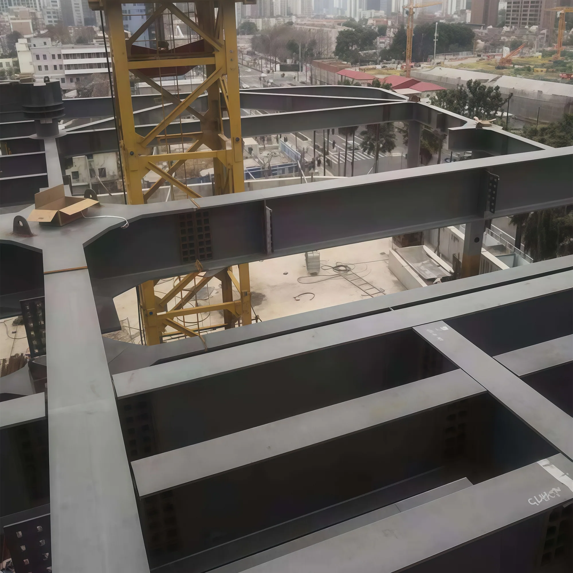 Steel structure at the Xikang Road 681 project