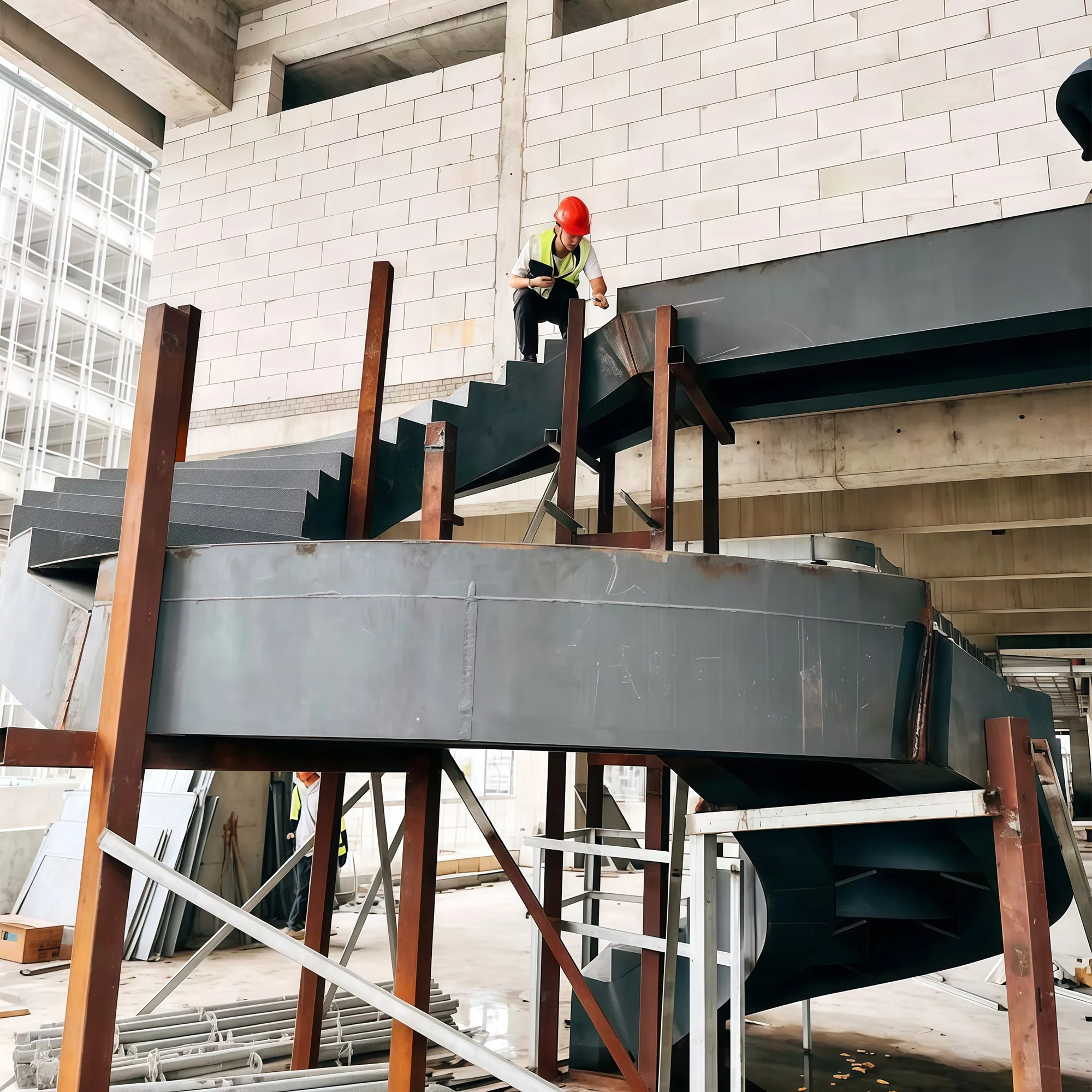 Steel structure at the Tongji University project