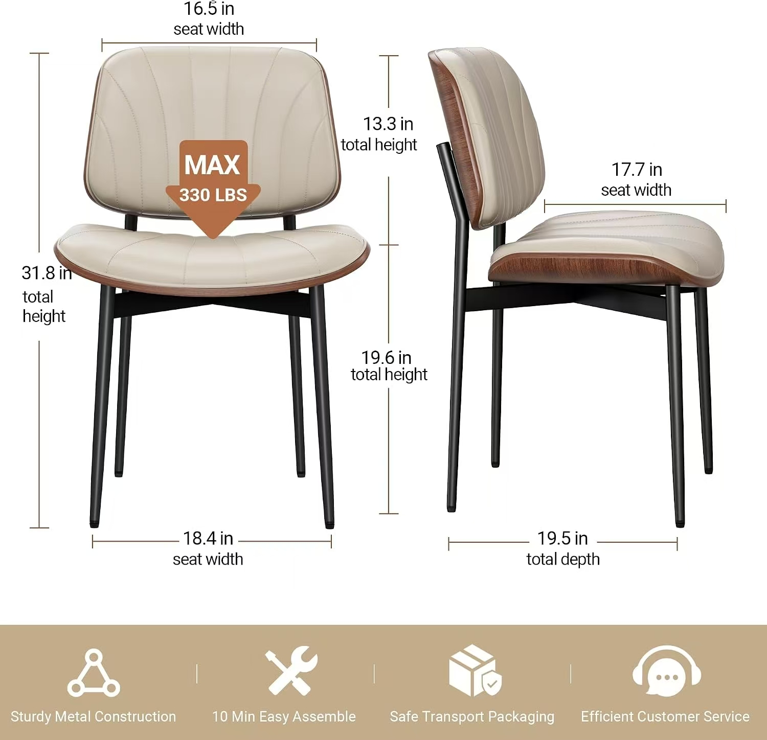 Metal-Frame Leisure Chair
