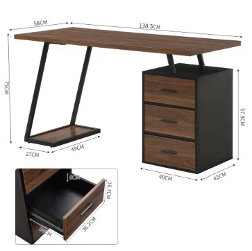 Z-Frame Computer Desk