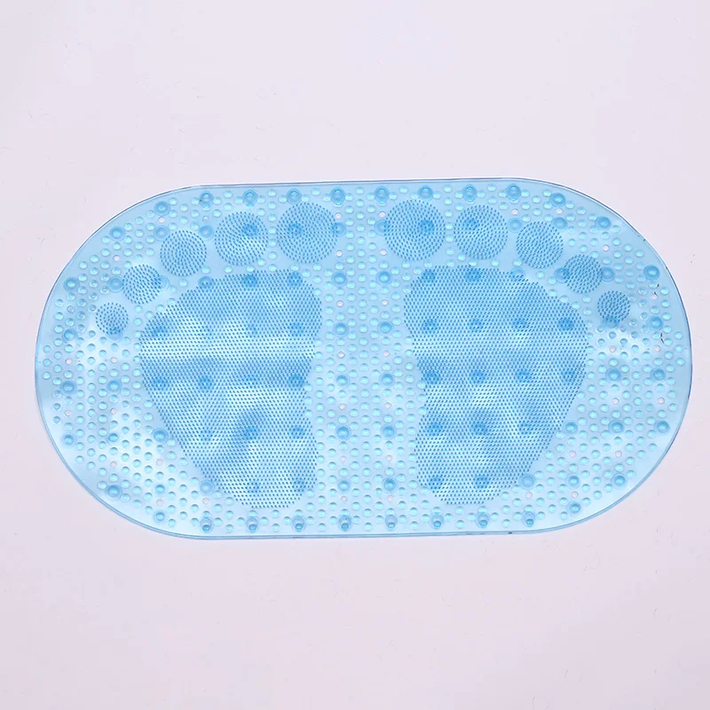 Round Solid PVC Non-Slip Bath Mat with Massage Feature Eco-Friendly Bath Room Floor Mat