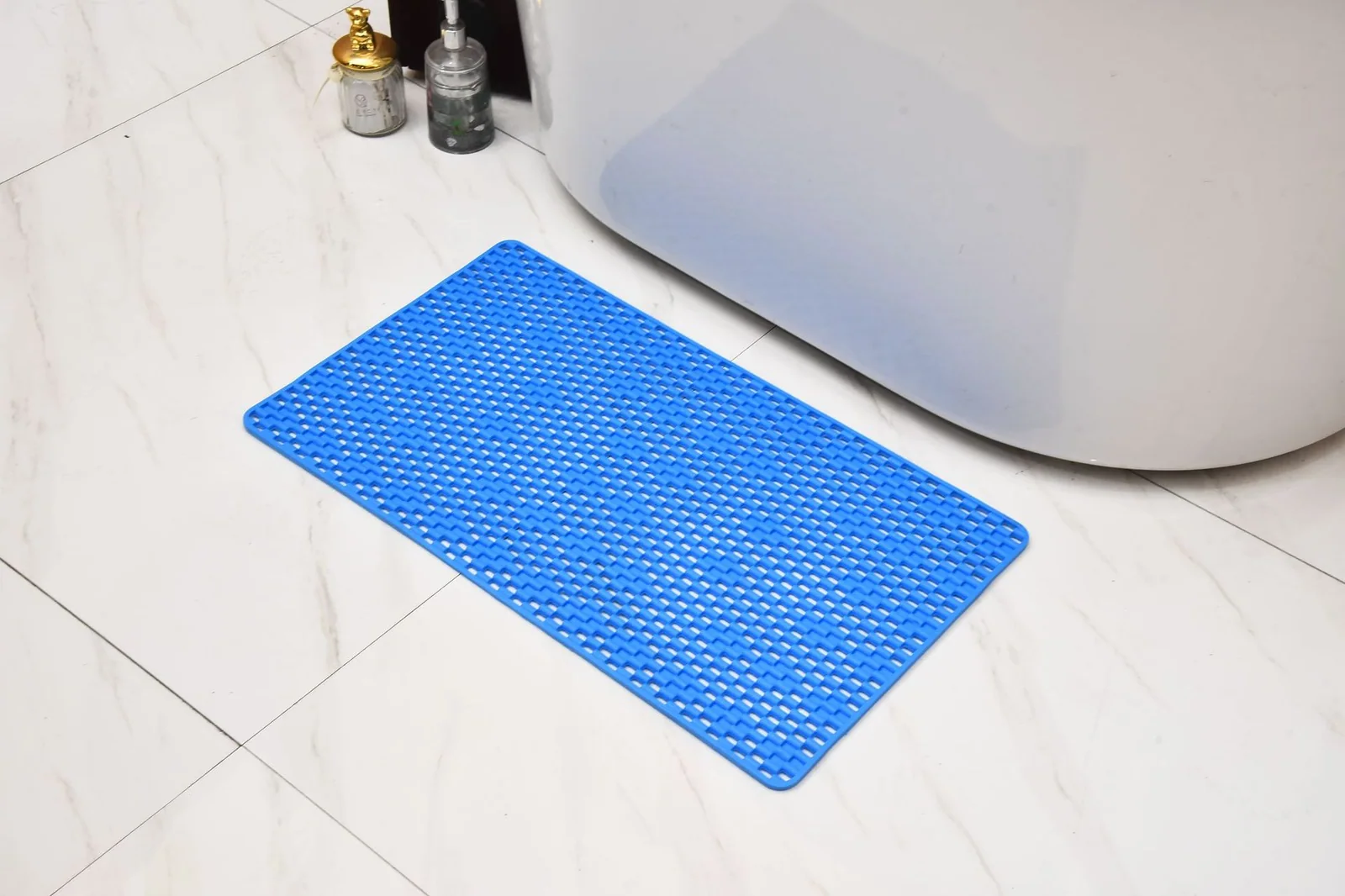 Non-Slip PVC Eco-Friendly Machine Made TUV Certified Shower Mat with Exfoliating Foot Scrub and Massage for Bath Room
