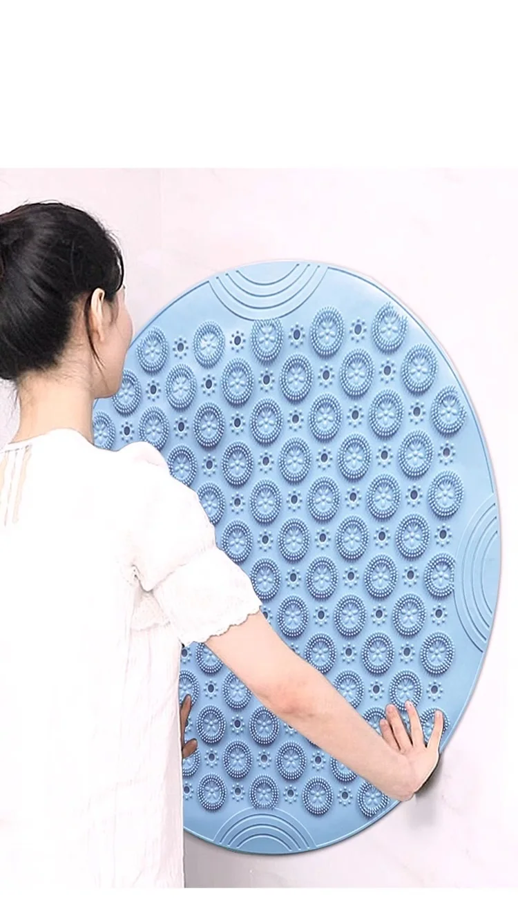 Soft Silicone Ultra-Slow Round Acupressure Mat In-Place Jogging Foot Massage Pad Indoor Foot Roller Mat for Running Sports