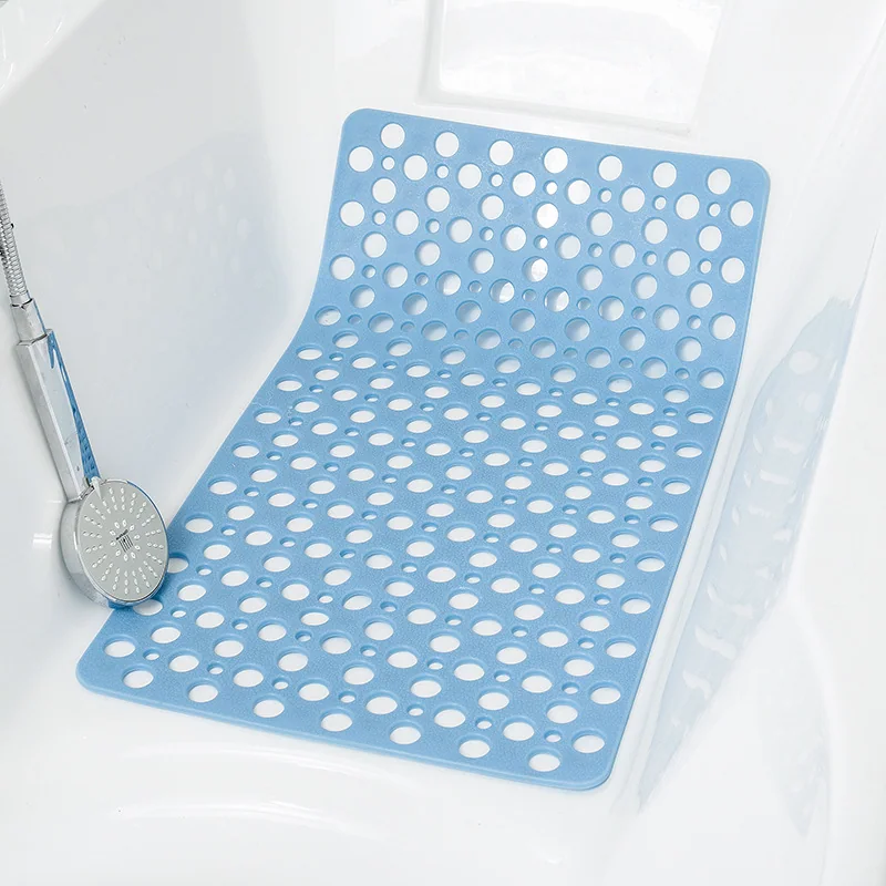 Durable Non-Slip Classic Solid Pattern Rectangle Rubber Bath Shower Mats with PVC Backing Anti-Mould Machine Made for Bathtub