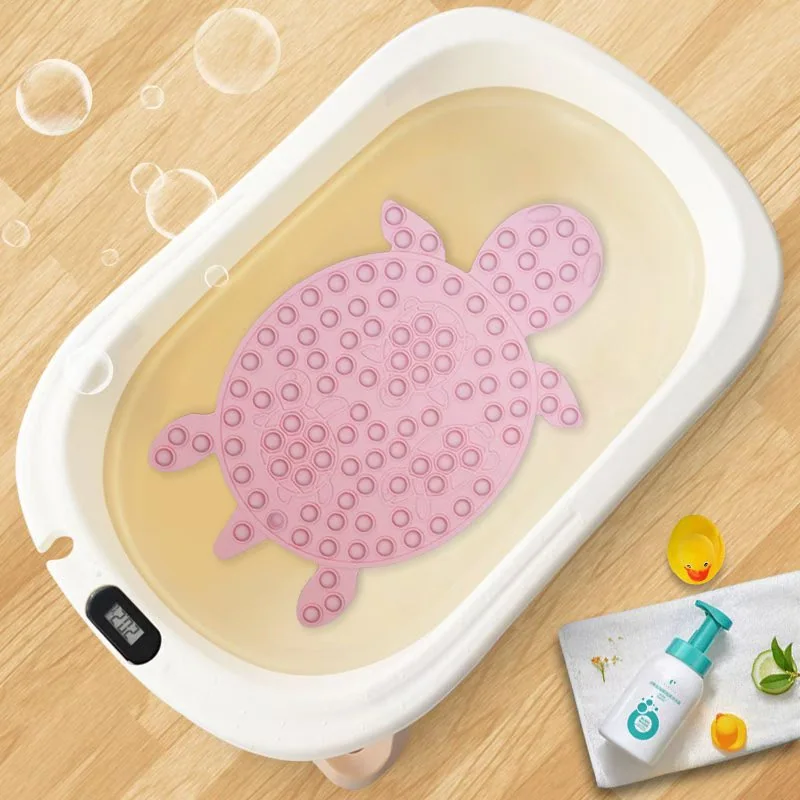 JIAJIELI Bathroom Animal-shaped Modern Minimalist Silicone Non-Slip Mat for Shower Room Toilet Baby Bath