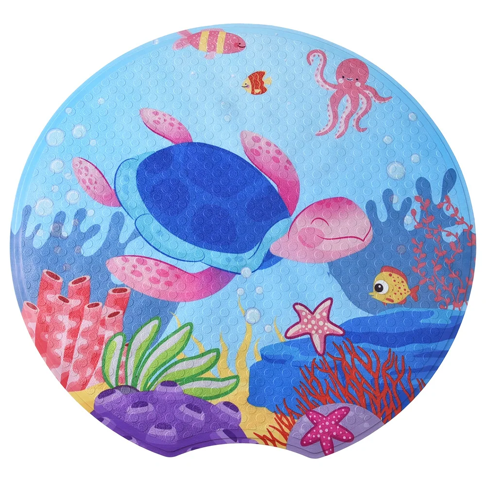 Jiajieli Kids' Square PVC Non-Slip Bathroom Mat for Toilet and Shower Room Modern Minimalist Design