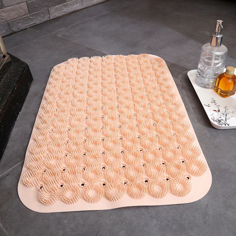 Bathroom Non-slip Mat Solid PVC Eco-Friendly Anti-slip Massage Cell Design for Bath Floor Bathtub Toilet Shower Home Hotel