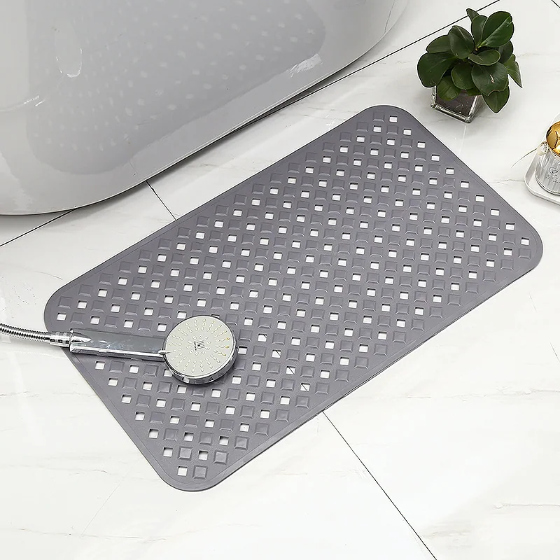 Custom Solid TPE Non-Slip Eco-Friendly Bath Floor Mats for Shower Bathroom