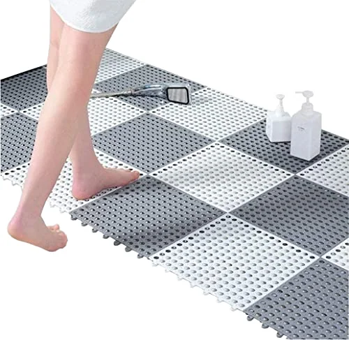 New Safe PVC Eco-Friendly Big Holes Quick Drying Waterproof Anti-slip Massage Bath Mat Square Machine Made Classic Design Mat