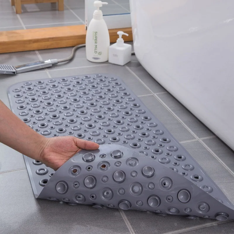 Hot Selling Large Solid Eco-Friendly Bathroom Bathtub Anti-slip Mat PVC Floor Mat in Stock