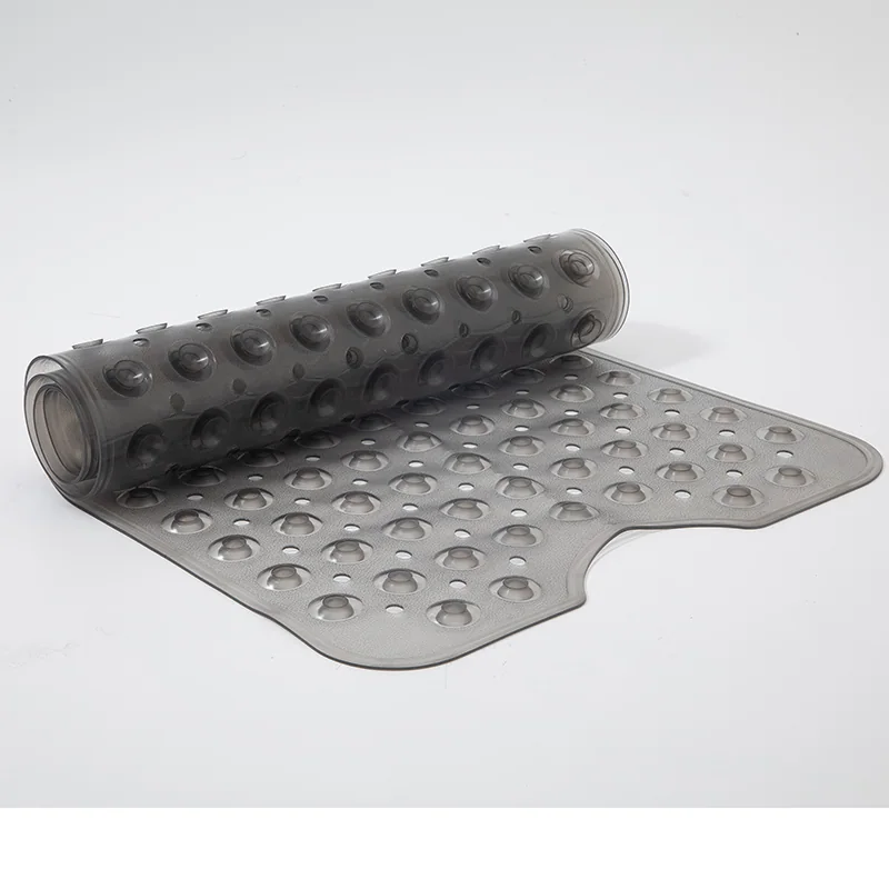 Machine-Made Eco-Friendly Non-Slip 40*16 Inch Square Bath and Showermat for Kids' Tub with Drain Holes and Cups Vinyl