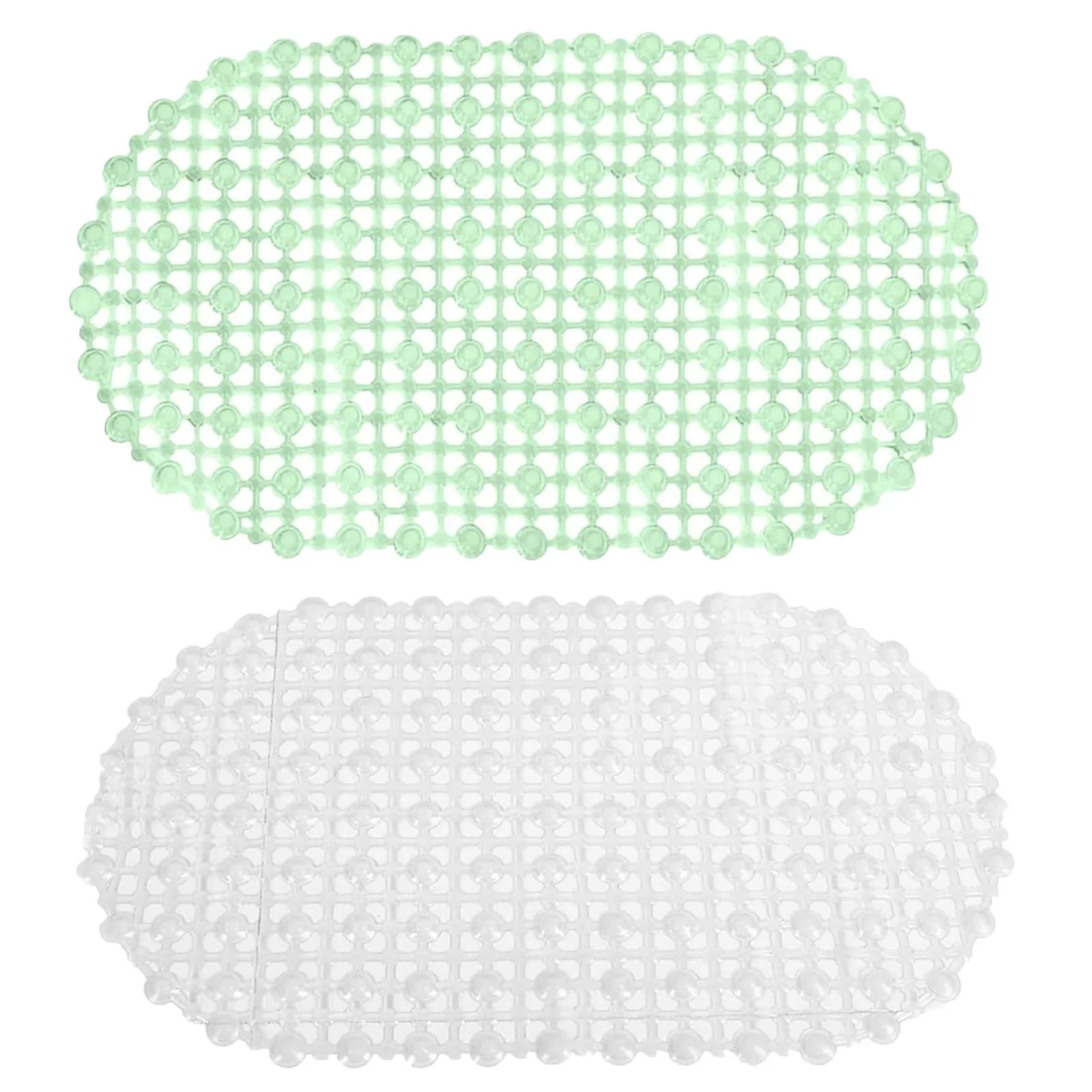 Factory Wholesale Transparent Water Drop PVC Bathtub Mat Oval Grid Massage Anti Slip Shower Mat Bathroom