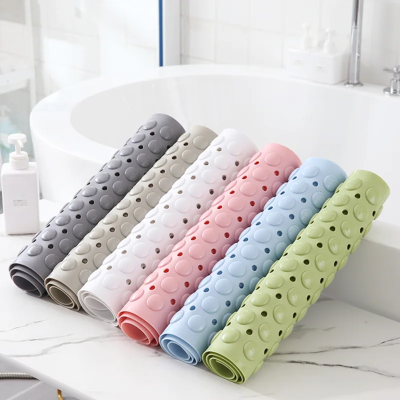 Rectangular Shape Dots Design Shower Mat PVC Anti-slip Bathroom Massage Mat Non Slip Shower Mat