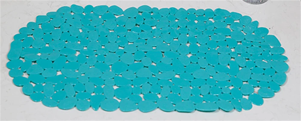 Custom Size Oval Grey Eco-Friendly Bathroom Floor Rug Bath Mat Machine-Made Minimalist PVC Washable and Anti-Slip