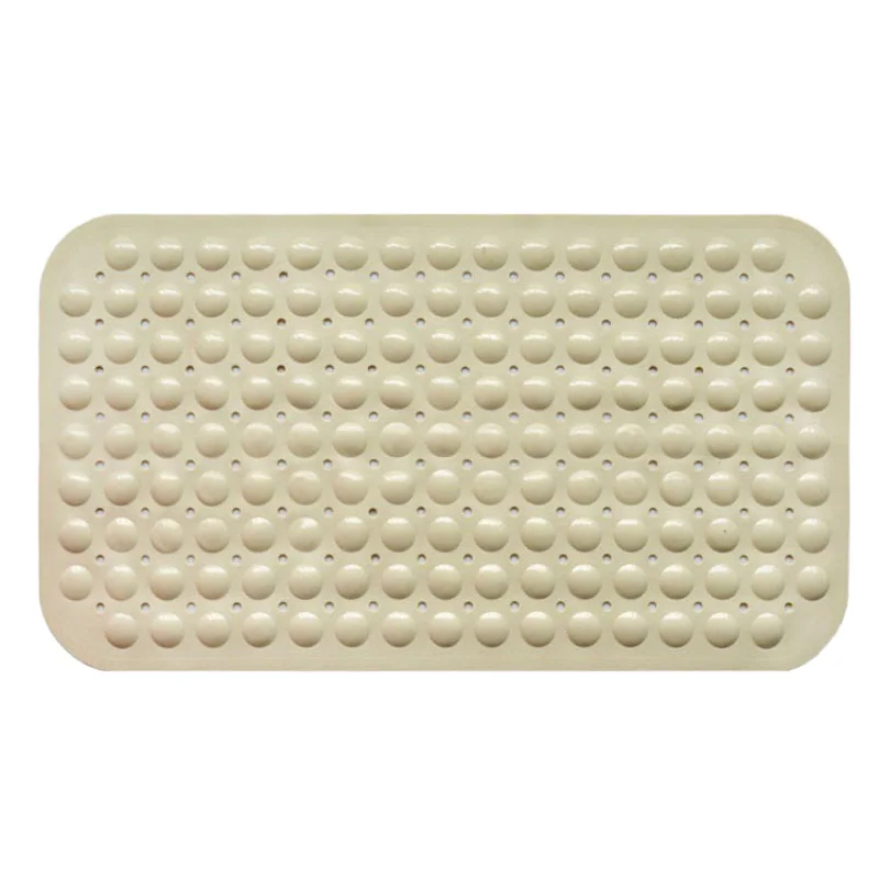 Large Non-Slip Eco-Friendly Luxury PVC Bathtub Shower Mat with Suction Cups Machine Washable Drain Holes Plant Pattern