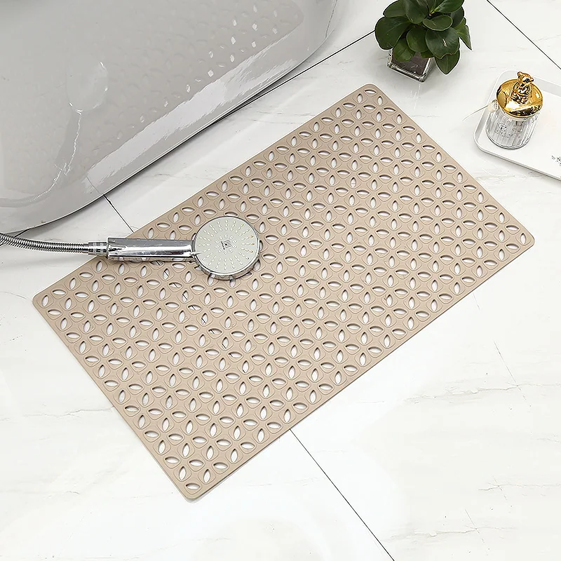 Quality PVC Solid Non-Slip Eco-Friendly Extra Soft Machine Washable TUV Certified Classic Design Cell Design Home Hotel Bath Mat