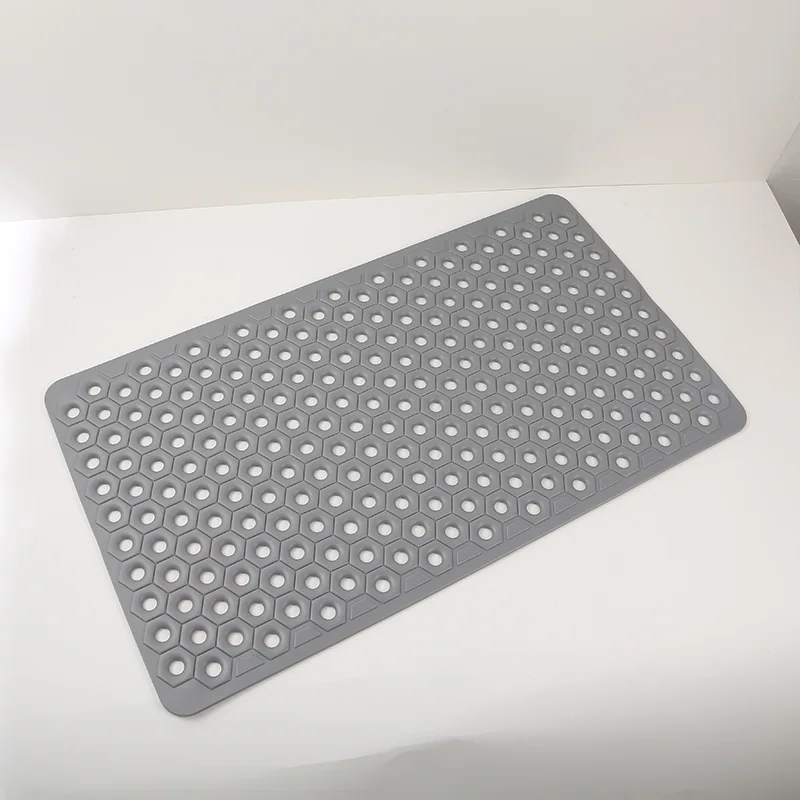 Modern Solid Pattern Non-Slip Square Bath Mats Water Absorption Bath Rug PVC Eco-Friendly Europe Design Machine Made Mat