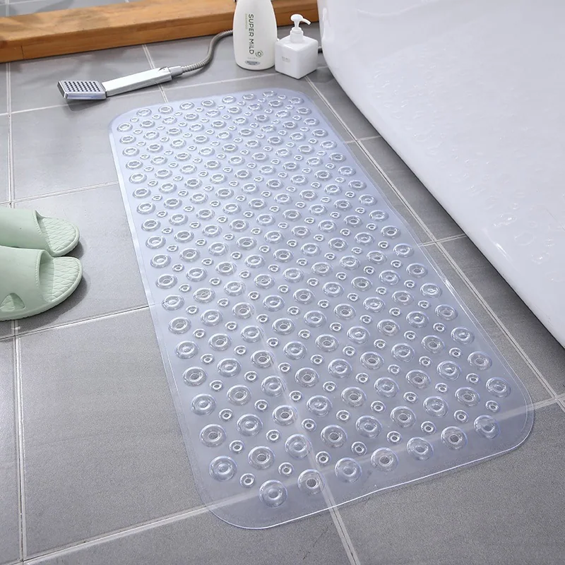 Hot Sell Eco-friendly Waterproof PVC Anti-slip Bathtub Shower Mat with Holes Solid Modern Design Bath Room Use
