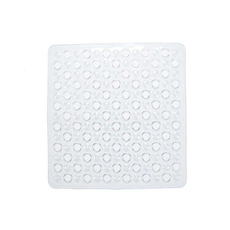 Modern Solid Anti-Slip Safety Eco-Friendly Shower Mat Square PVC Absorbent Feature Machine Made for Bathroom Use JIAJIELI