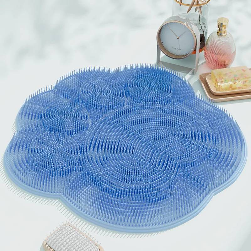 Latest Factory Direct Sales Eco-Friendly Silicone Solid Pattern Classic Design Bathroom Massage Mat