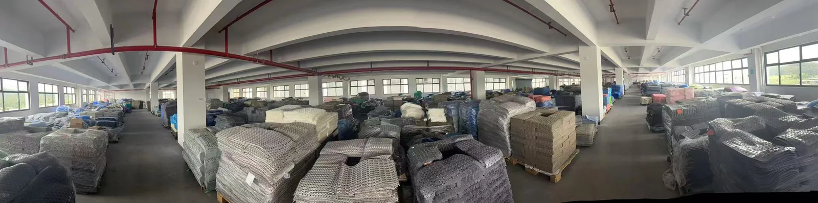 Organized finished mat stock inside the JIAJIELI factory