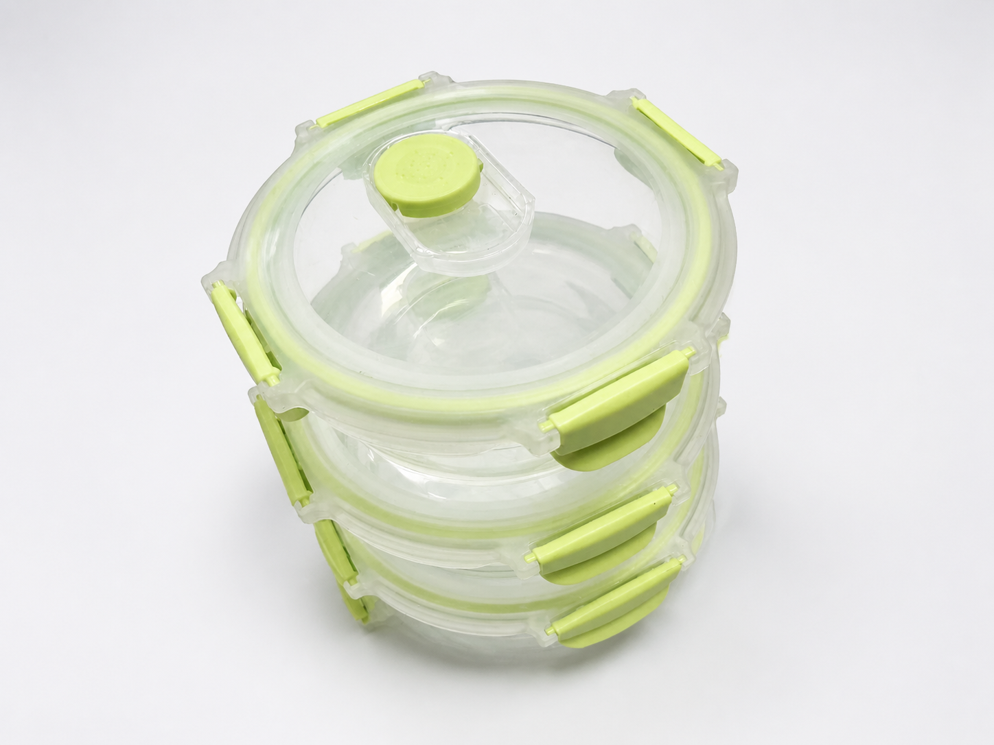 Hinged Vented Round Food Container